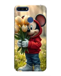 Чехол для Huawei Honor 7A Pro с картинкой «Микки с тюльпанами» Чехол для Huawei Honor 7A Pro с картинкой «Микки с тюльпанами»