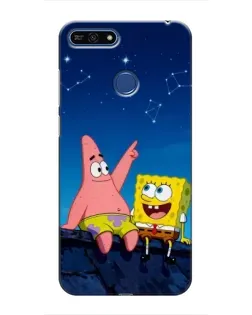 Чехол для Huawei Honor 7A Pro с картинкой «Губка Боб и Патрик ночью» Чехол для Huawei Honor 7A Pro с картинкой «Губка Боб и Патрик ночью»