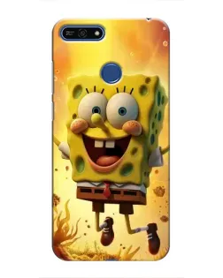 Чехол для Huawei Honor 7A Pro с картинкой «Губка Боб прыгает»
