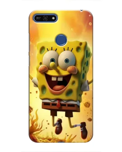 Чехол для Huawei Honor 7A Pro с картинкой «Губка Боб прыгает»