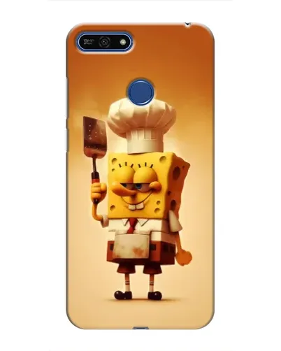 Чехол для Huawei Honor 7A Pro с картинкой «Губка Боб повар»