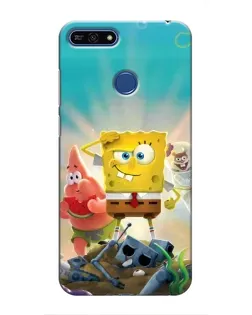 Чехол для Huawei Honor 7A Pro с картинкой «Спанч Боб победитель»