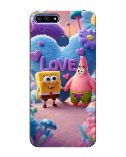 Чехол для Huawei Honor 7A Pro с картинкой «Губка Боб Патрик»