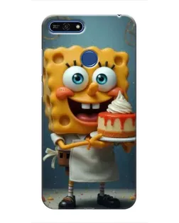 Чехол для Huawei Honor 7A Pro с картинкой «Повар Спанч Боб»