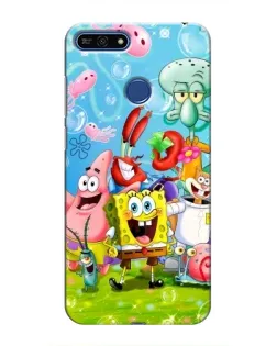 Чехол для Huawei Honor 7A Pro с картинкой «Губка Боб и друзья»