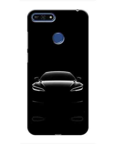 Чехол для Huawei Honor 7A Pro с картинкой «Силуэт Tesla Night»