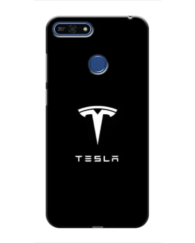 Чехол для Huawei Honor 7A Pro с картинкой «Tesla White Logo»