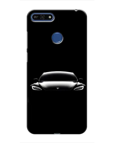 Чехол для Huawei Honor 7A Pro с картинкой «Фары Tesla Night»