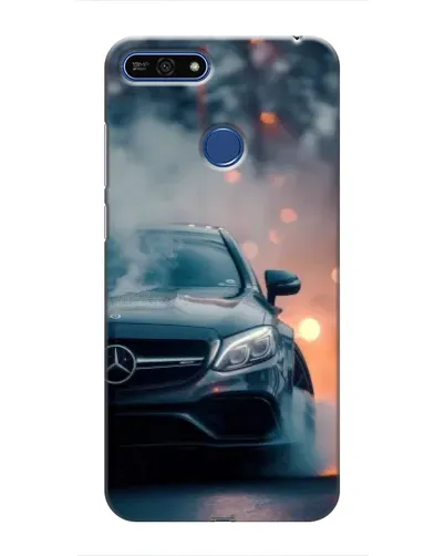 Чехол для Huawei Honor 7A Pro с картинкой «Mercedes — ночной город»