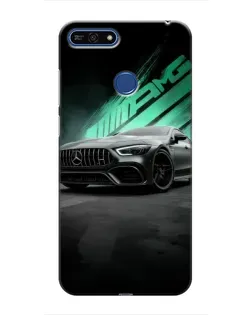 Чехол для Huawei Honor 7A Pro с картинкой «Темный Mercedes AMG»