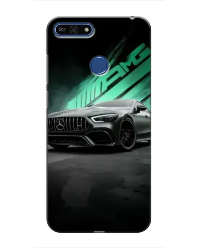 Чехол для Huawei Honor 7A Pro с картинкой «Темный Mercedes AMG»