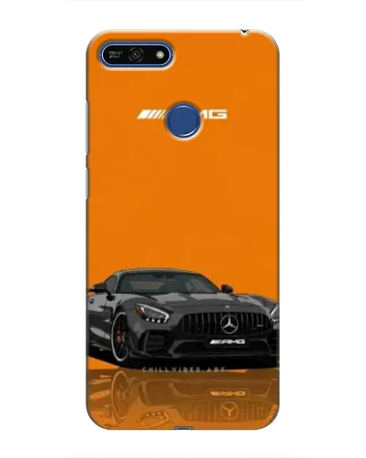 Чехол для Huawei Honor 7A Pro с картинкой «Оранжевый Mercedes AMG»