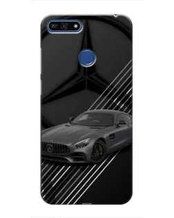 Чехол для Huawei Honor 7A Pro с картинкой «Mercedes AMG — графика»