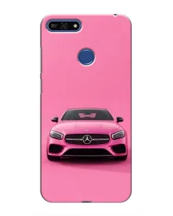 Чехол для Huawei Honor 7A Pro с картинкой «Розовый Mercedes AMG»