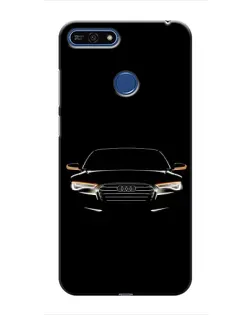 Чехол для Huawei Honor 7A Pro с картинкой «Audi — ночной контур»