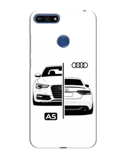 Чехол для Huawei Honor 7A Pro с картинкой «Audi — контрастный дизайн»