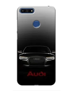 Чехол для Huawei Honor 7A Pro с картинкой «Audi — градиентный контур»