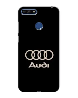 Чехол для Huawei Honor 7A Pro с картинкой «Audi — золотой логотип»