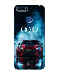 Чехол для Huawei Honor 7A Pro с картинкой «Audi Sport — неон»