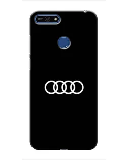 Чехол для Huawei Honor 7A Pro с картинкой «Audi White Logo»