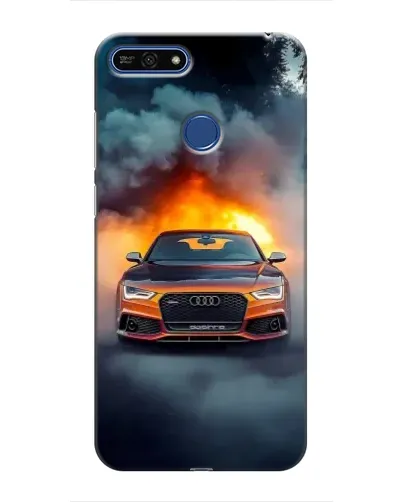 Чехол для Huawei Honor 7A Pro с картинкой «Audi в огненном дыму» Чехол для Huawei Honor 7A Pro с картинкой «Audi в огненном дыму»