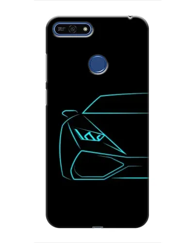 Чехол для Huawei Honor 7A Pro с картинкой «Голубой силуэт Lamborghini» Чехол для Huawei Honor 7A Pro с картинкой «Голубой силуэт Lamborghini»
