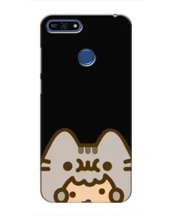 Чехол для Huawei Honor 7A Pro с картинкой «Пушин на черном»