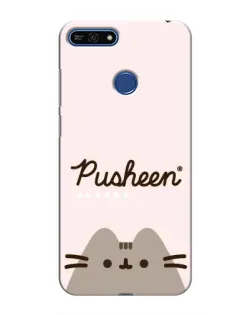 Чехол для Huawei Honor 7A Pro с картинкой «Pusheen логотип»