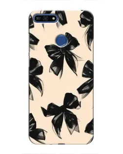 Чехол для Huawei Honor 7A Pro с картинкой «Паттерн черные банты»