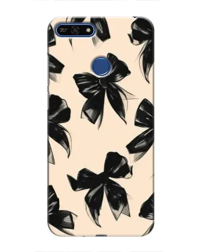 Чехол для Huawei Honor 7A Pro с картинкой «Паттерн черные банты» Чехол для Huawei Honor 7A Pro с картинкой «Паттерн черные банты»