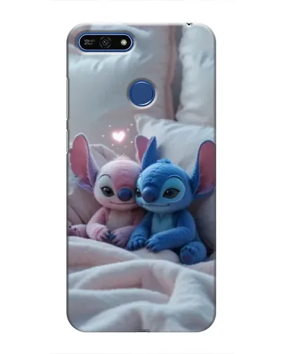 Чехол для Huawei Honor 7A Pro с картинкой «Плюшевые Стич Ангел»