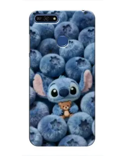 Чехол для Huawei Honor 7A Pro с картинкой «Стич и голубика»