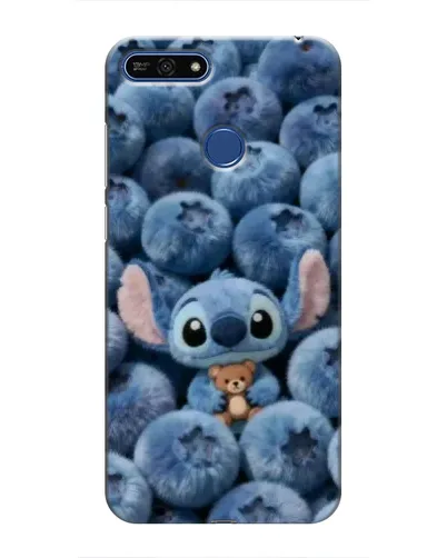 Чехол для Huawei Honor 7A Pro с картинкой «Стич и голубика»