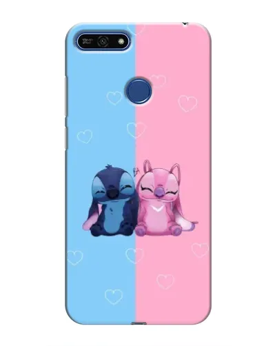 Чехол для Huawei Honor 7A Pro с картинкой «Stitch и Angel Love»