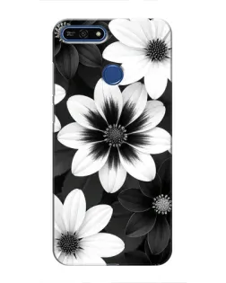 Чохол для Huawei Honor 7A Pro з картинкою «Монохромні айстри»