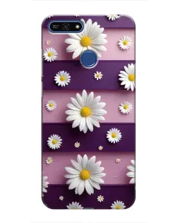 Чохол для Huawei Honor 7A Pro з картинкою «Ромашки на фіолетовому»