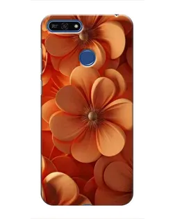 Чохол для Huawei Honor 7A Pro з картинкою «Помаранчева макро квітка»