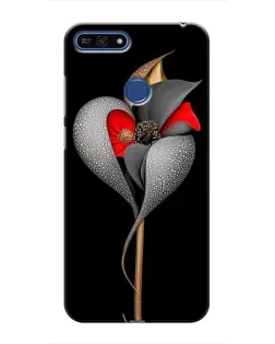 Чохол для Huawei Honor 7A Pro з картинкою «Срібна фантазійна квітка»