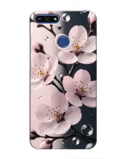 Чохол для Huawei Honor 7A Pro з картинкою «Ніжня сакура та краплі»