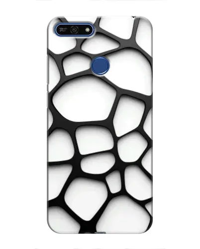 Чехол для Huawei Honor 7A Pro с картинкой «Белая объемная сетка»