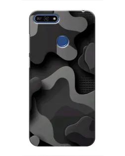Чехол для Huawei Honor 7A Pro с картинкой «Темный абстрактный камуфляж»