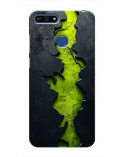 Чехол для Huawei Honor 7A Pro с картинкой «Салатовый разлом скалы»