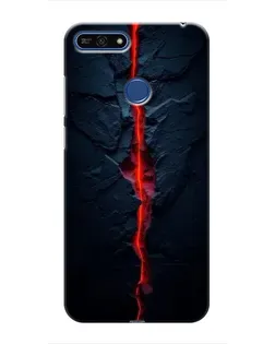 Чехол для Huawei Honor 7A Pro с картинкой «Kрасная лавовая трещина»
