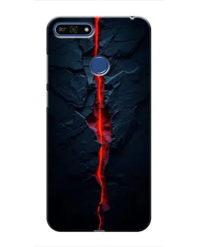 Чехол для Huawei Honor 7A Pro с картинкой «Kрасная лавовая трещина»