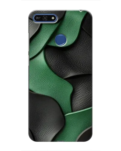 Чехол для Huawei Honor 7A Pro с картинкой «Зеленые кожаные волны»