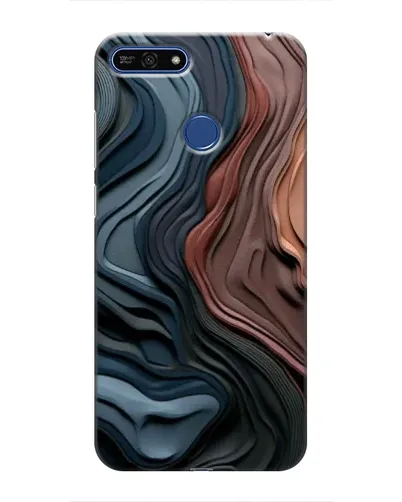 Чехол для Huawei Honor 7A Pro с картинкой «Цветные волны каньона»