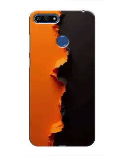 Чехол для Huawei Honor 7A Pro с картинкой «Оранжевый разлом»