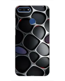 Чехол для Huawei Honor 7A Pro с картинкой «Объемная темная решетка»