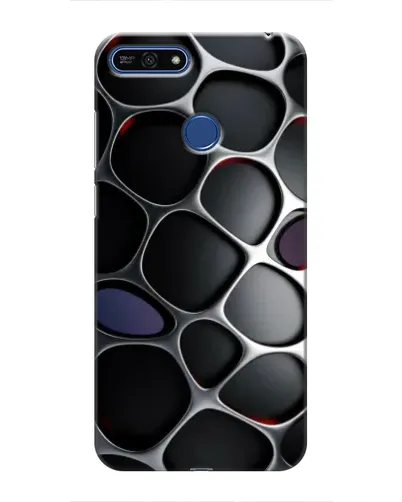 Чехол для Huawei Honor 7A Pro с картинкой «Объемная темная решетка»