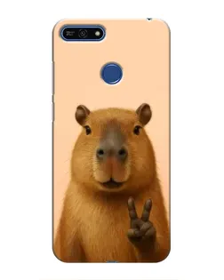 Чехол для Huawei Honor 7A Pro с картинкой «Капибара виктория»